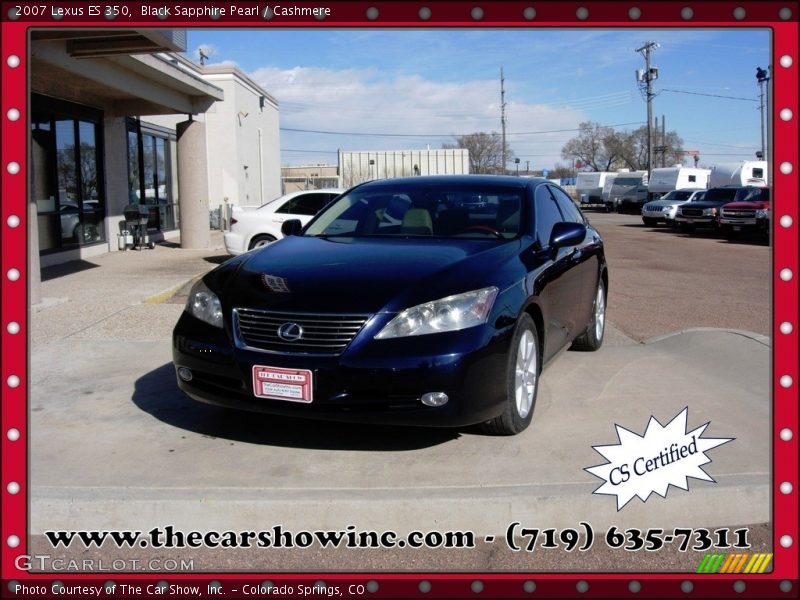 Black Sapphire Pearl / Cashmere 2007 Lexus ES 350