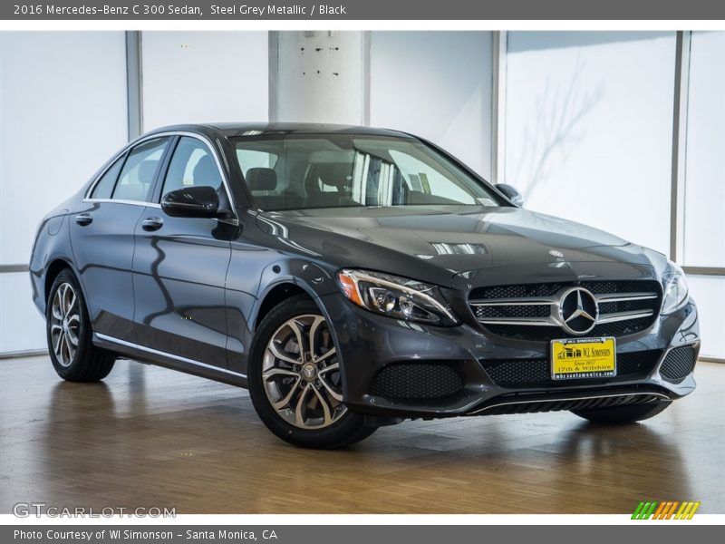 Steel Grey Metallic / Black 2016 Mercedes-Benz C 300 Sedan