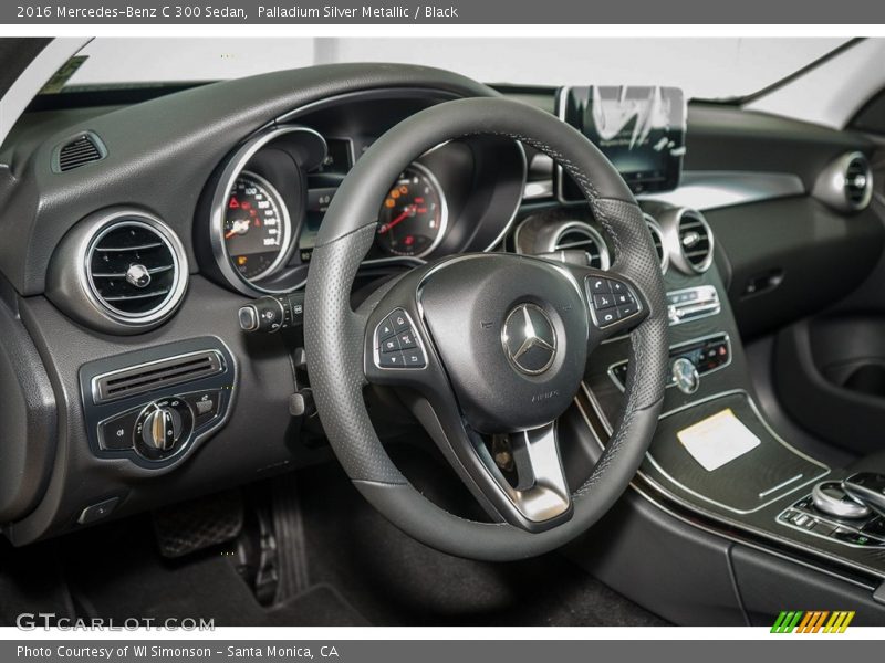 Palladium Silver Metallic / Black 2016 Mercedes-Benz C 300 Sedan