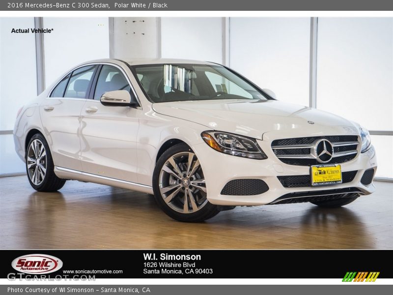 Polar White / Black 2016 Mercedes-Benz C 300 Sedan
