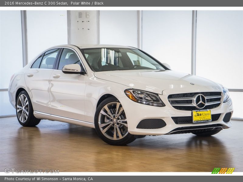 Polar White / Black 2016 Mercedes-Benz C 300 Sedan
