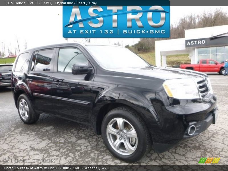 Crystal Black Pearl / Gray 2015 Honda Pilot EX-L 4WD
