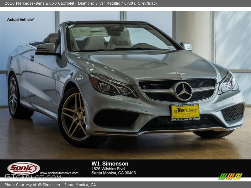 Diamond Silver Metallic / Crystal Grey/Black 2016 Mercedes-Benz E 550 Cabriolet