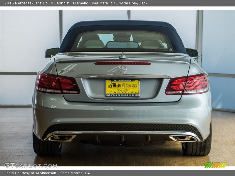 Diamond Silver Metallic / Crystal Grey/Black 2016 Mercedes-Benz E 550 Cabriolet