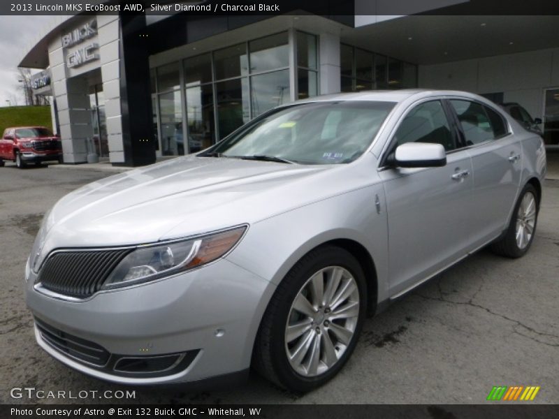 Silver Diamond / Charcoal Black 2013 Lincoln MKS EcoBoost AWD