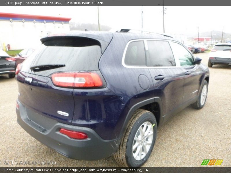 True Blue Pearl / Black 2016 Jeep Cherokee Latitude 4x4