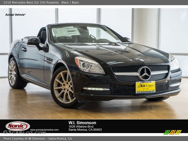 Black / Black 2016 Mercedes-Benz SLK 300 Roadster