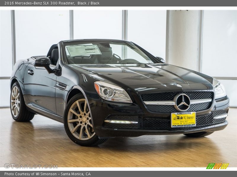 Black / Black 2016 Mercedes-Benz SLK 300 Roadster