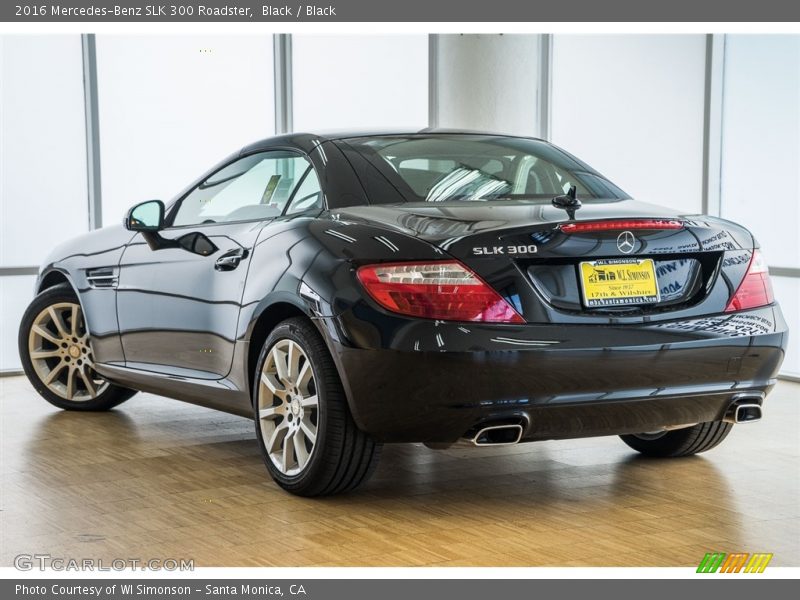 Black / Black 2016 Mercedes-Benz SLK 300 Roadster