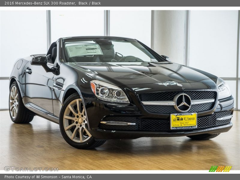 Black / Black 2016 Mercedes-Benz SLK 300 Roadster