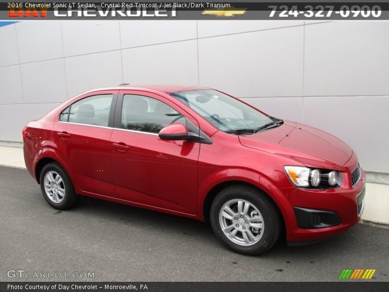 Crystal Red Tintcoat / Jet Black/Dark Titanium 2016 Chevrolet Sonic LT Sedan