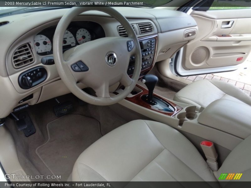 Vibrant White / Medium Parchment 2003 Mercury Sable LS Premium Sedan