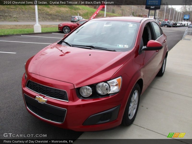 Crystal Red Tintcoat / Jet Black/Dark Titanium 2016 Chevrolet Sonic LT Sedan