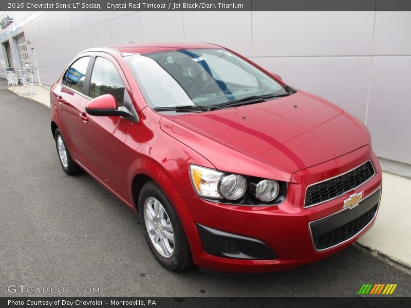 Crystal Red Tintcoat / Jet Black/Dark Titanium 2016 Chevrolet Sonic LT Sedan