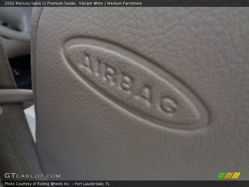 Vibrant White / Medium Parchment 2003 Mercury Sable LS Premium Sedan