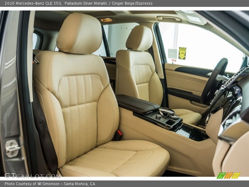 Palladium Silver Metallic / Ginger Beige/Espresso 2016 Mercedes-Benz GLE 350