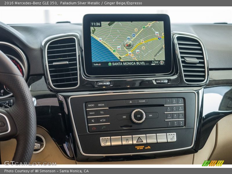 Palladium Silver Metallic / Ginger Beige/Espresso 2016 Mercedes-Benz GLE 350