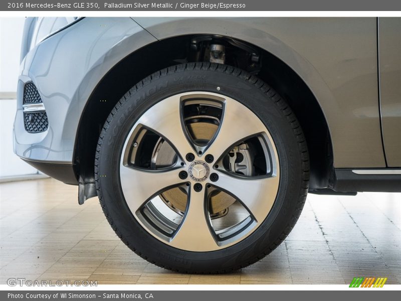 Palladium Silver Metallic / Ginger Beige/Espresso 2016 Mercedes-Benz GLE 350