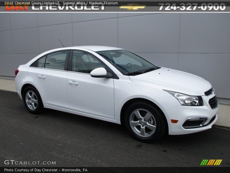 Summit White / Medium Titanium 2016 Chevrolet Cruze Limited LT