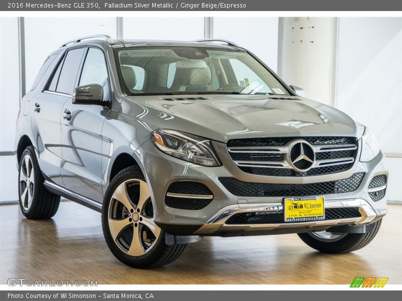 Palladium Silver Metallic / Ginger Beige/Espresso 2016 Mercedes-Benz GLE 350