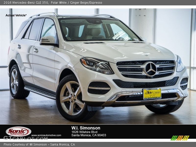 Polar White / Ginger Beige/Espresso 2016 Mercedes-Benz GLE 350