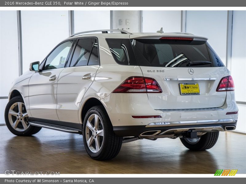 Polar White / Ginger Beige/Espresso 2016 Mercedes-Benz GLE 350