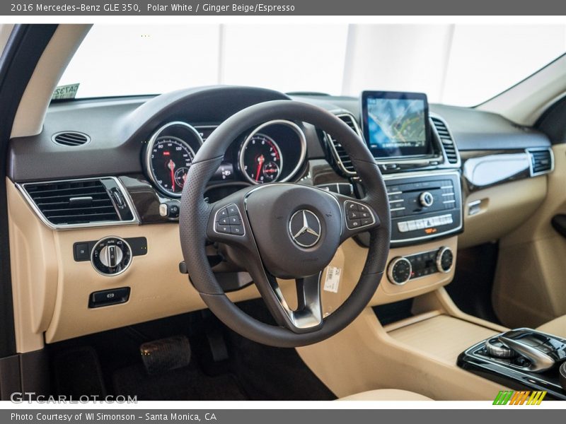 Polar White / Ginger Beige/Espresso 2016 Mercedes-Benz GLE 350