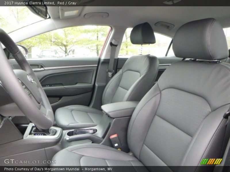 Red / Gray 2017 Hyundai Elantra Limited
