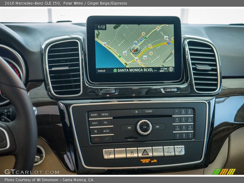 Polar White / Ginger Beige/Espresso 2016 Mercedes-Benz GLE 350