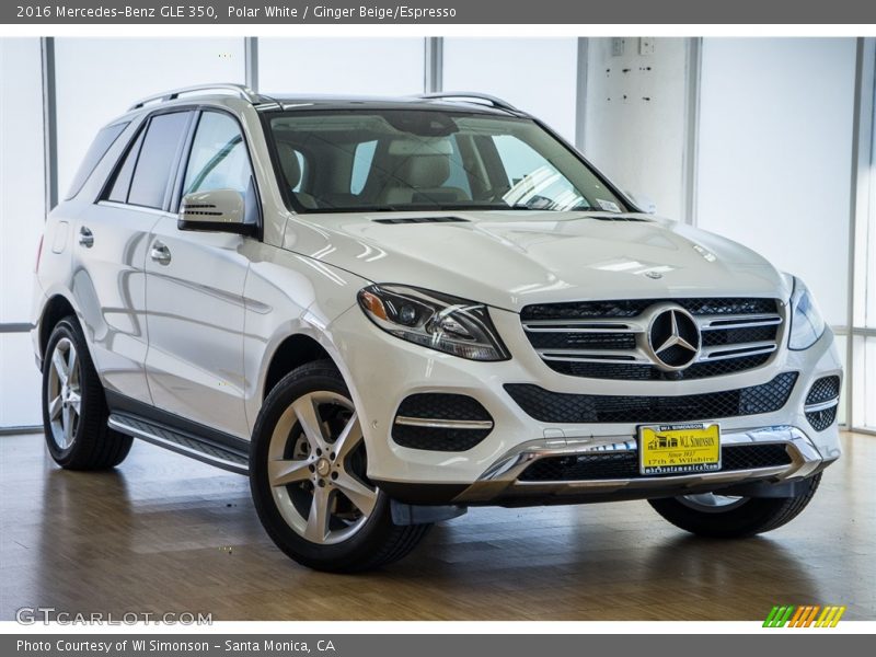 Polar White / Ginger Beige/Espresso 2016 Mercedes-Benz GLE 350
