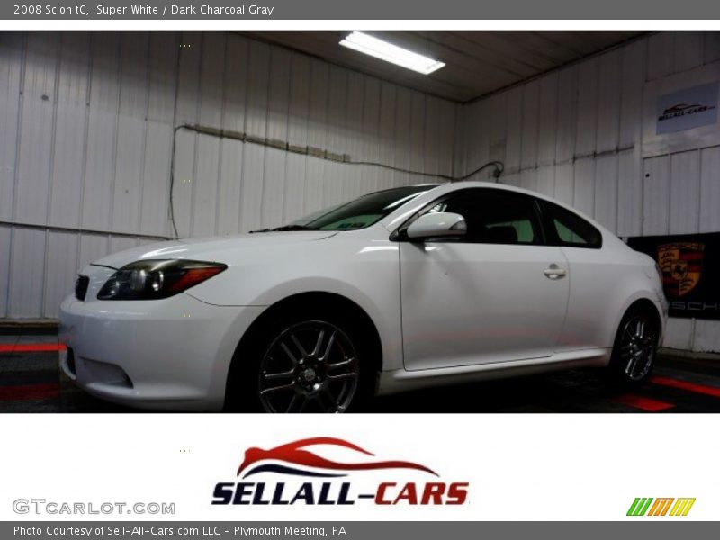 Super White / Dark Charcoal Gray 2008 Scion tC