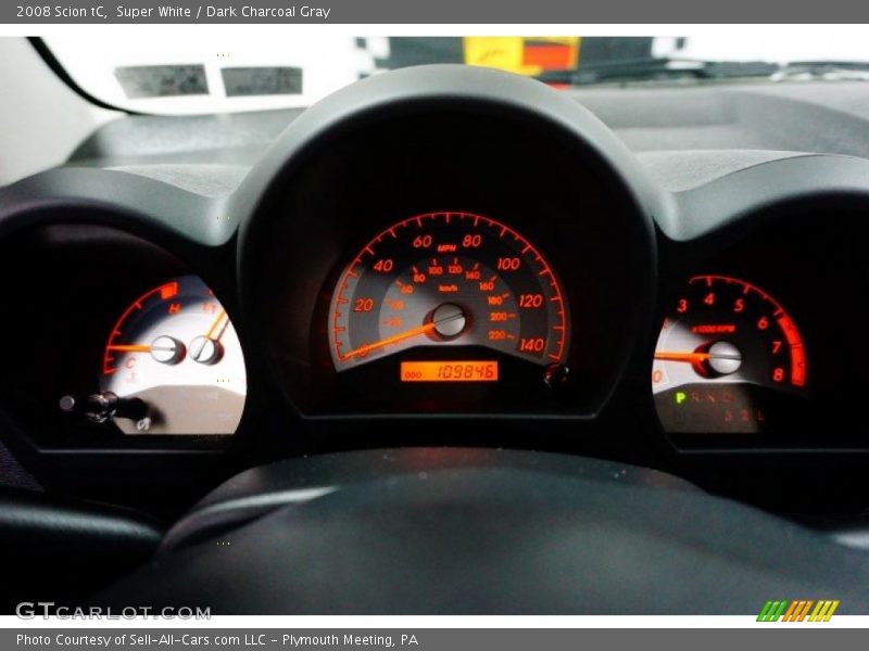 Super White / Dark Charcoal Gray 2008 Scion tC