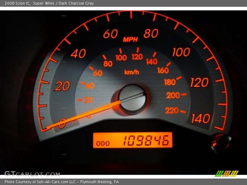 Super White / Dark Charcoal Gray 2008 Scion tC