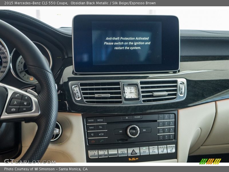 Obsidian Black Metallic / Silk Beige/Espresso Brown 2015 Mercedes-Benz CLS 550 Coupe