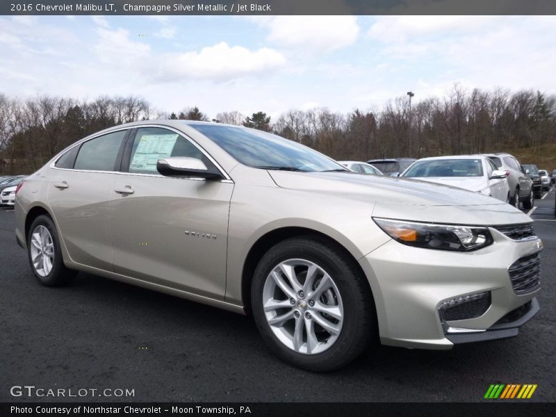 Champagne Silver Metallic / Jet Black 2016 Chevrolet Malibu LT