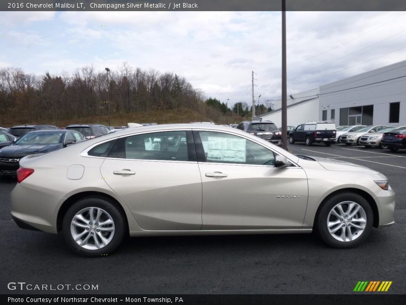 Champagne Silver Metallic / Jet Black 2016 Chevrolet Malibu LT