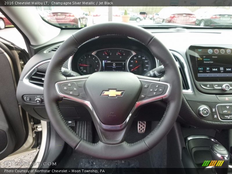 Champagne Silver Metallic / Jet Black 2016 Chevrolet Malibu LT