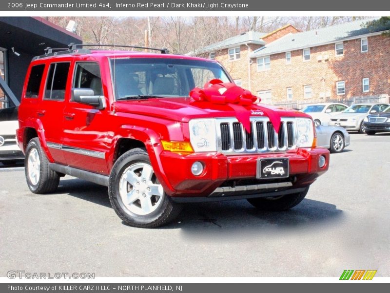 Inferno Red Pearl / Dark Khaki/Light Graystone 2006 Jeep Commander Limited 4x4