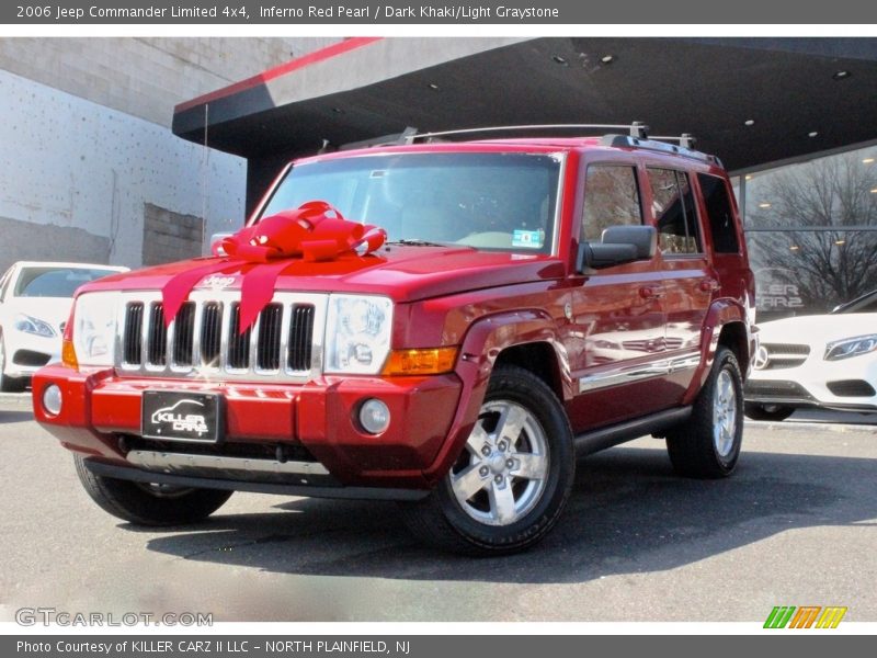Inferno Red Pearl / Dark Khaki/Light Graystone 2006 Jeep Commander Limited 4x4