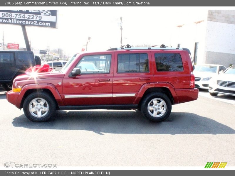Inferno Red Pearl / Dark Khaki/Light Graystone 2006 Jeep Commander Limited 4x4