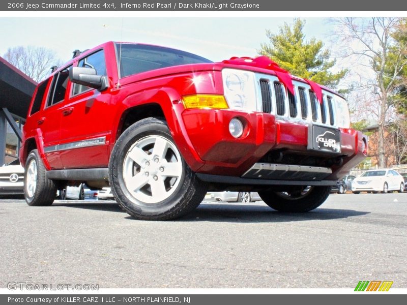 Inferno Red Pearl / Dark Khaki/Light Graystone 2006 Jeep Commander Limited 4x4