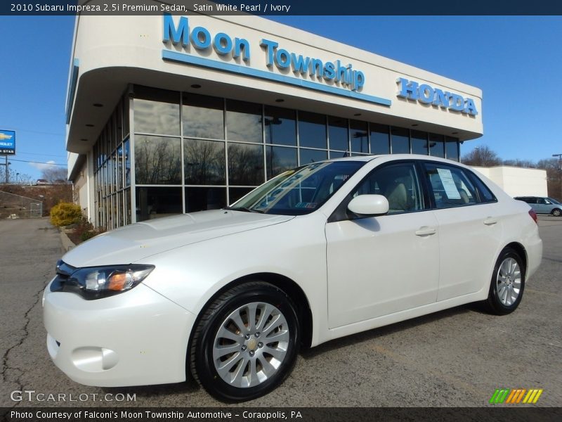 Satin White Pearl / Ivory 2010 Subaru Impreza 2.5i Premium Sedan