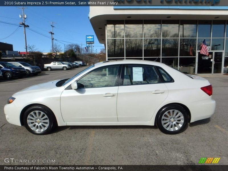Satin White Pearl / Ivory 2010 Subaru Impreza 2.5i Premium Sedan