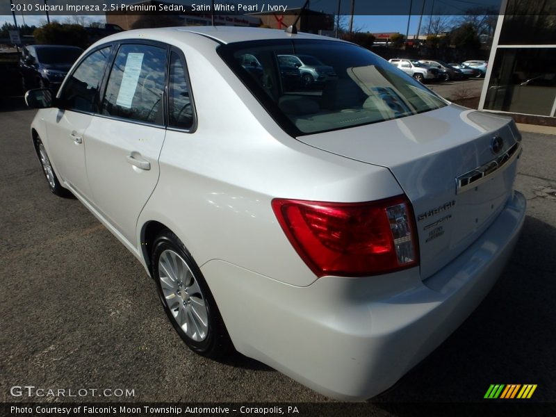 Satin White Pearl / Ivory 2010 Subaru Impreza 2.5i Premium Sedan