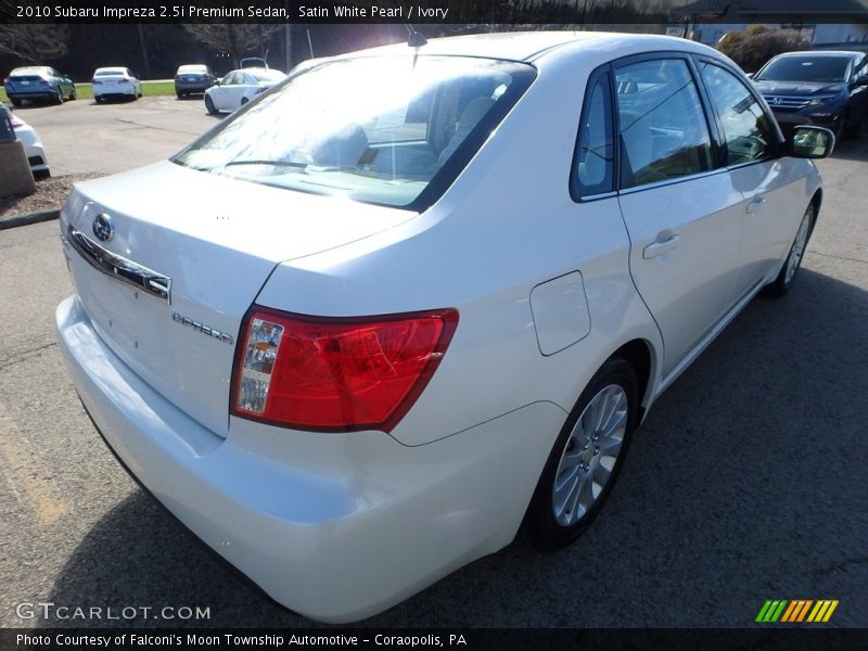 Satin White Pearl / Ivory 2010 Subaru Impreza 2.5i Premium Sedan
