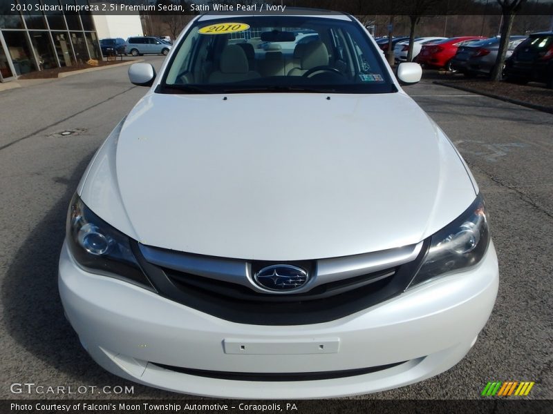 Satin White Pearl / Ivory 2010 Subaru Impreza 2.5i Premium Sedan