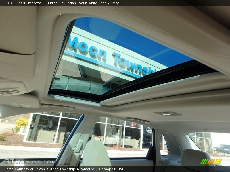Satin White Pearl / Ivory 2010 Subaru Impreza 2.5i Premium Sedan