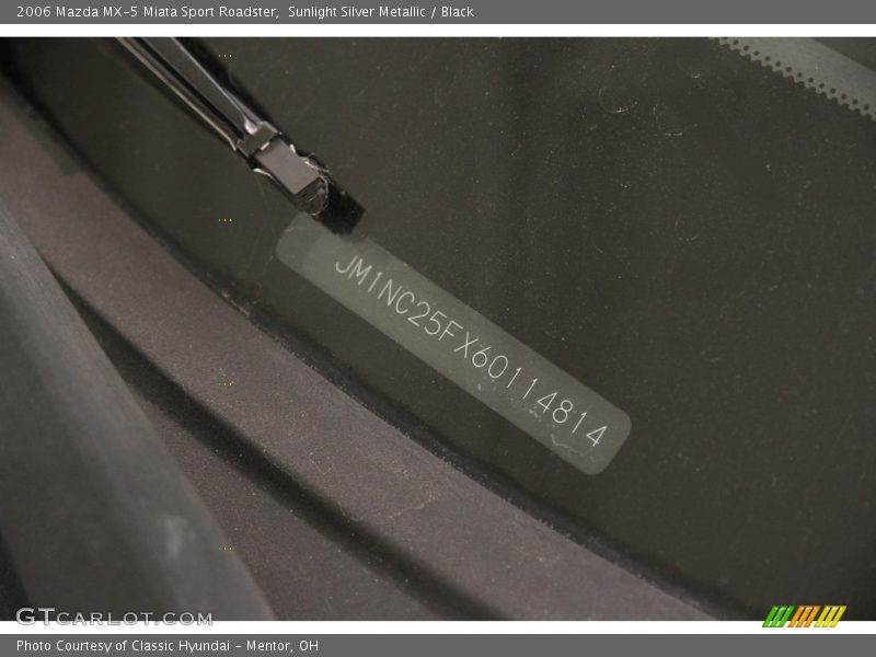 Sunlight Silver Metallic / Black 2006 Mazda MX-5 Miata Sport Roadster