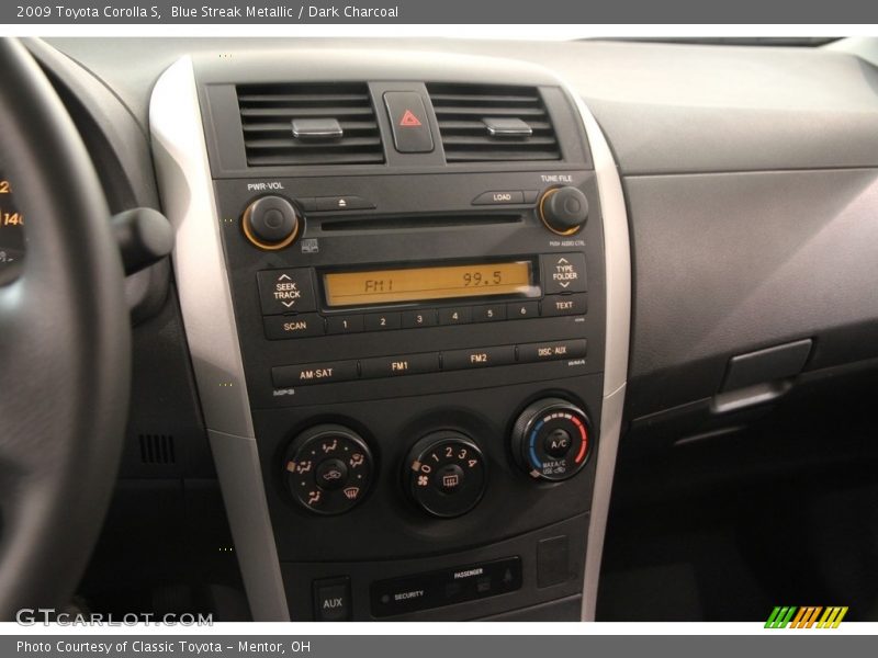 Blue Streak Metallic / Dark Charcoal 2009 Toyota Corolla S