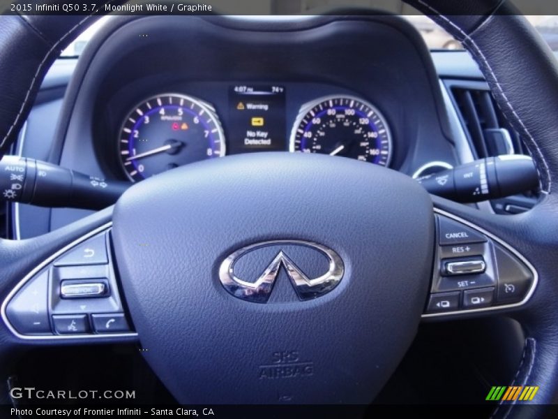 Moonlight White / Graphite 2015 Infiniti Q50 3.7